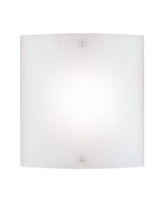 Frosted Glass Square Wall Light With Chrome Trim