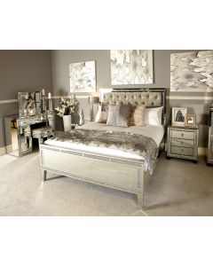 Milano Mirror King Size Bed Frame