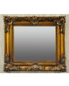 Gold Swept Frame Bevelled Mirror