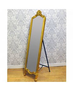 168cm x 44cm Antique Gold Cheval Mirror