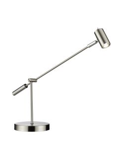 SATIN SILVER LED TABLE LAMP