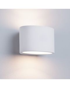  Gypsum White Plaster Oval Light Which Is Paintable 