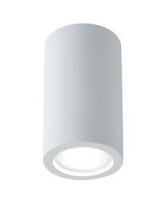  Gypsum White Plaster Curved Cylinder Ceiling Light 