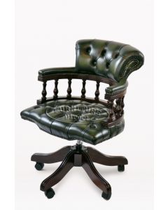Chesterfield Captains Chair in Green