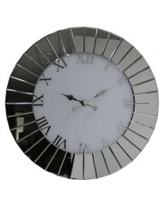 Modern Round Fan Effect Mirror Wall Clock