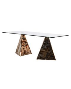 Double Pyramid Base Dining Table