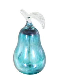 Teal Decorative Glass Pear
