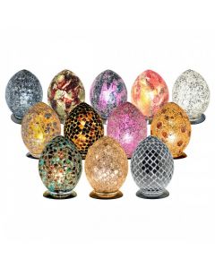 Medium Mosaic Glass Egg Lamp