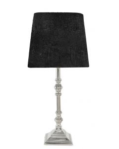 Small Nickel Candlestick Table Lamp