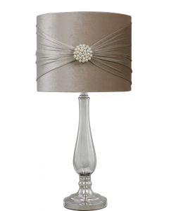 Chrome Glass Glamour Table Lamp