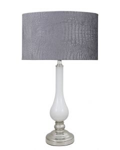 Pure White Pearl Glass Table Lamp