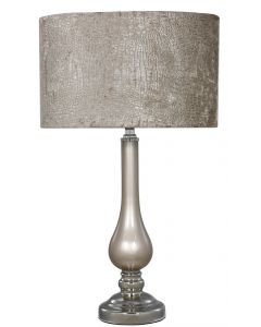 Taupe Pearl Glass Table Lamp