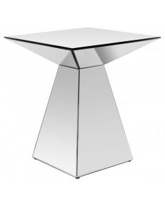 Mirrored Pedestal Table