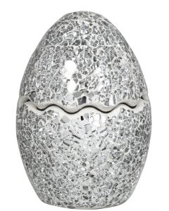 Silver Sparkle Mosaic Egg