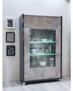 Hilton Two Door Display Cabinet with LED Light