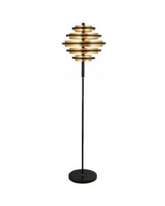 Hive Black/gold Leaf 5lt Led Floor Lamp