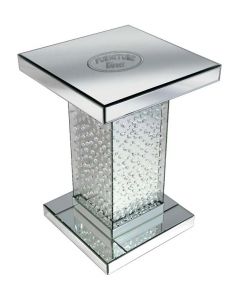 Rhombus Silver Mirrored Side Table