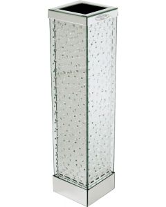 Rhombus Mirrored Glass Crystals Vase