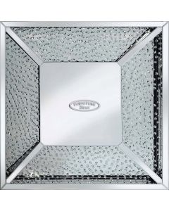Rhombus Silver Mirrored Square Mirror