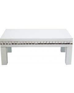 Crystal Centre Coffee Table White 