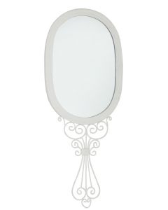 Ivory Boudoir Oval Mirror