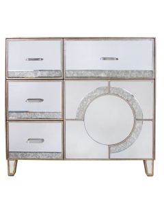 Gatsby Antique Mirror 4 Drawer and 1 Door Cabinet