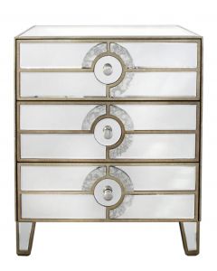 Gatsby Antique Mirror 3 Drawer Cabinet