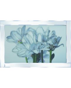 Abstract Flowers on Mirrored Frame