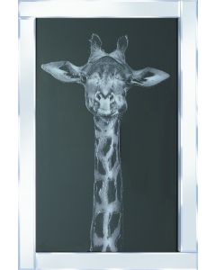 Giraffe on Mirrored Frame