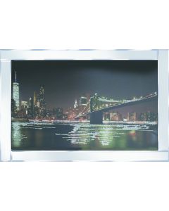 Bridge Brooklyn on Mirrored Frame