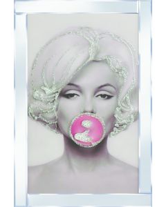 Marilyn bubble on Mirrored Frame