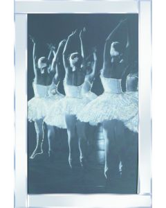 Dancing Ballerinas on Mirrored Frame