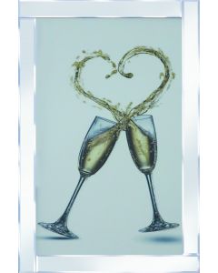 Champagne Glasses Heart Splash 