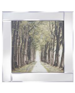 Tree Lined Path on Mirrored Frame