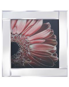 Abstract Pink Gerbera Mirrored Frame