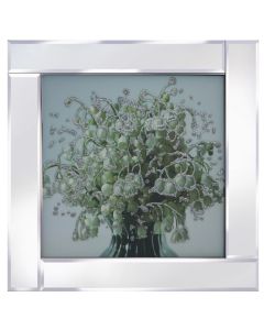 Flowers on Mirrored Frame