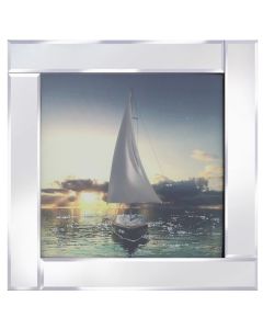 Single Boat on Mirrored Frame