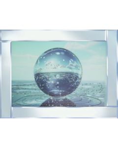 Round Sphere on Mirrored Frame