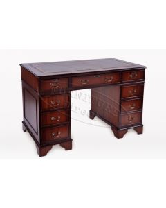 Twin Pedestal Desk with Antique Leather Top Choices 
